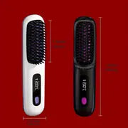 Wireless Hair Straightener Brush - Fast Heating Portable Curler