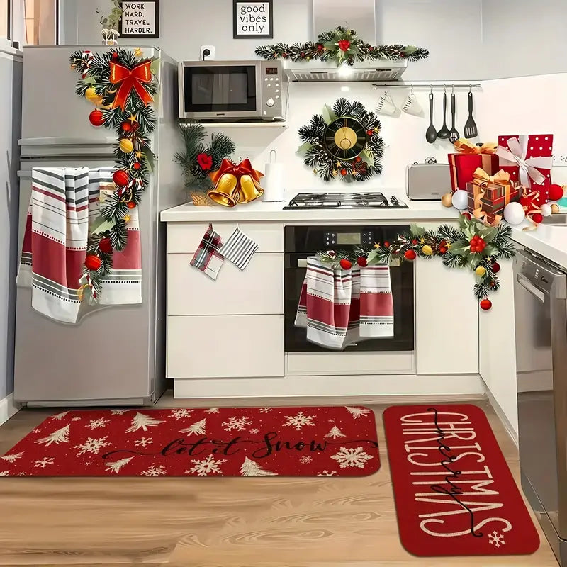 Christmas Cheer Crystal Velvet Rug