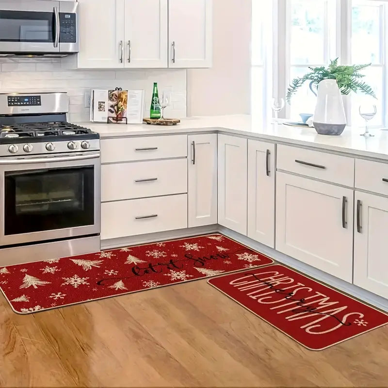 Christmas Cheer Crystal Velvet Rug